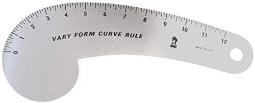 12" Vary Form Curve Ruler #12-112 Fashion Designer's Ruler