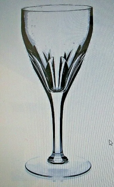 2    Val St Lambert "Crystal" Glass  "Elegance TCPL"  Water Goblet  7 5/8" Tall