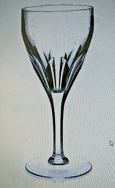 2    Val St Lambert "Crystal" Glass  "Elegance TCPL"  Water Goblet  7 5/8" Tall