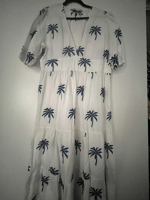princess polly baby blue dress Siana embroidered cotton midi dress in white - Marant Etoile main image 0
