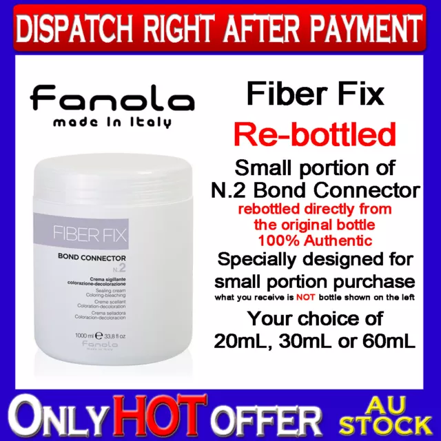 ReBottled Fanola FiberFix N.2 step2 Hair Bond Connector AUTHENTIC workas olaplex