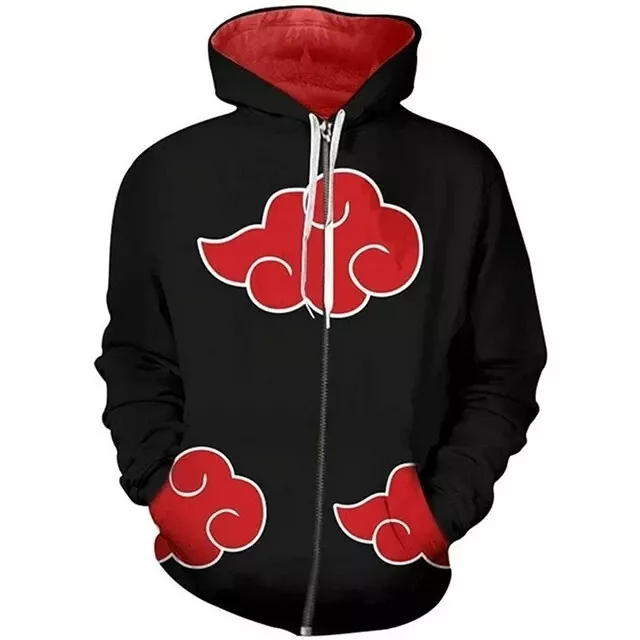 Naruto Shippuden Akatsuki Hokage Hoodie Jacket Tracksuit Anime LARGE