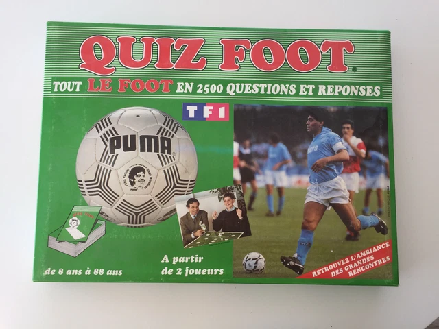 Jeu De Société Quiz Foot TF1 – 2500 Questions – Vintage Avec Maradona – Bon état