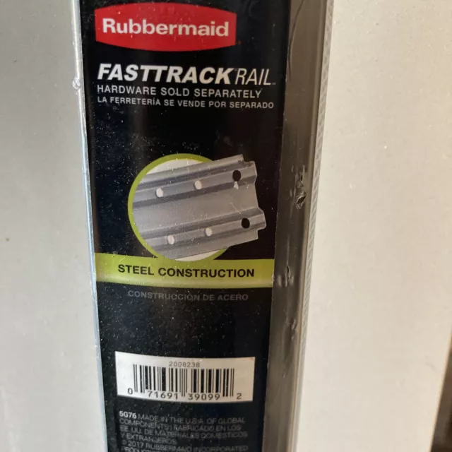 Rubbermaid 1784415 Fast Track 48 Inch Steel Horizontal Wall Mounted Storage  Rail