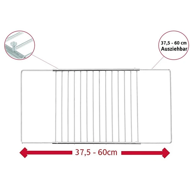 Zenker Universal Backofenrost Verstellbar 37-53cm - Edelstahl Verchromt