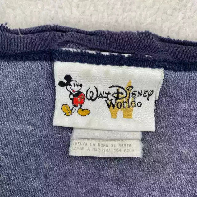VINTAGE DISNEY SHIRT Size 2XL Blue Ringer Tee Mickey Mouse Cartoon ...