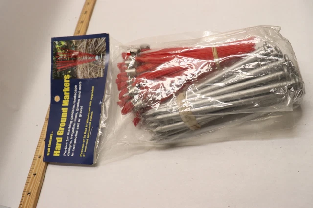 (25-Pk) Trail Chasers Hard Ground Markers w/ Upgraded Stakes Red 6"