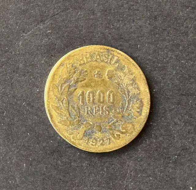 BRAZIL 1927 COIN, 1000 Reis, circulated