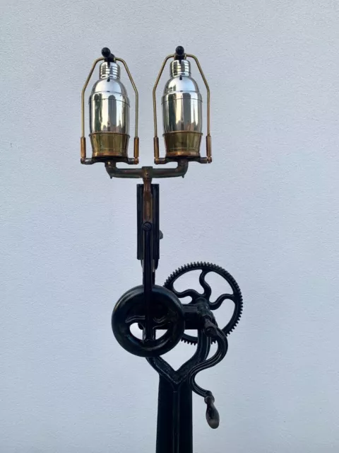 Antique Hand Crank Cocktail Shaker (Floor or Bar top Mounted) (Imperial)