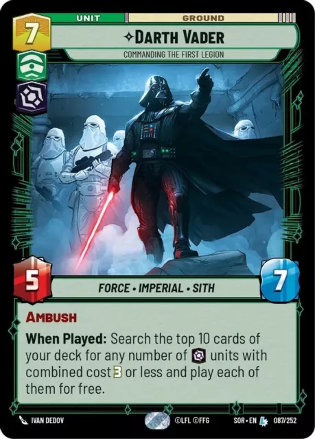 Darth Vader-Commanding the First Legion Legendary SOR 087 Star Wars Unlimited