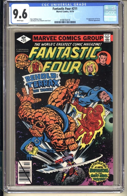 FANTASTIC FOUR #211 CGC 9.6 WP NM+ Marvel Comic 1979 1st app Terrax Byrne