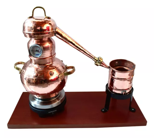 Dr. Richter Destille 2 Liter Modell Kalif XL mit extragroßem Aromakorb |  Destillieranlage 2L für Hydrolate, Pflanzenwasser, destilliertes Wasser