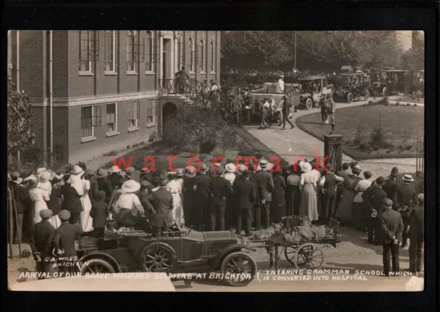 BRIGHTON ARRIVAL BRAVE WOUNDED SOLDIERS GRAMMAR SCHOOL HOSPITAL Wiles RP -UK4189