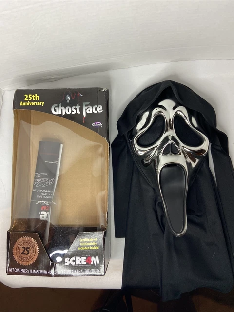 Scream Ghostface 25th Anniversary Fun World Limited Silver Edition Chrome Mask