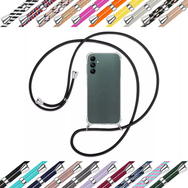 Collier (A) pour Samsung Galaxy A14 5G Coque avec cordon Bandoulière Etui