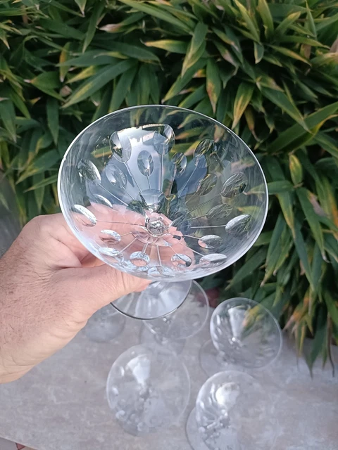 Lot 6 Verres à Eau Vintage Val Saint Lambert – Cristal Metternich 6 3/8 Pouces