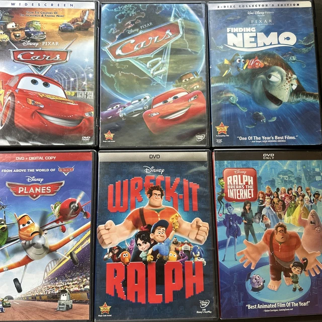 Vehicles Dvd Version DISNEY PIXAR KIDS DVD Lot Cars Cars 2 Finding Nemo Wreck It Ralph ...