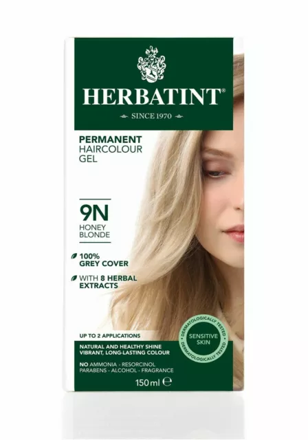 Herbatint Kräuter- Natur Haarfarbe Farbe Honig Blond 9N 150ml - Ammoniak Frei