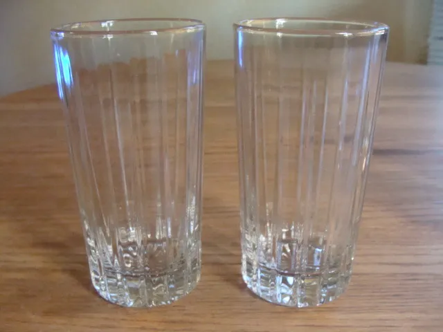 Cristal D'Arques-Durand, Stanford Pattern, 2 Coolers 16oz Tumblers Vertical Cuts