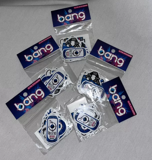 BRAND NEW Lot Of 5 Bang Energy Drink Stickers
