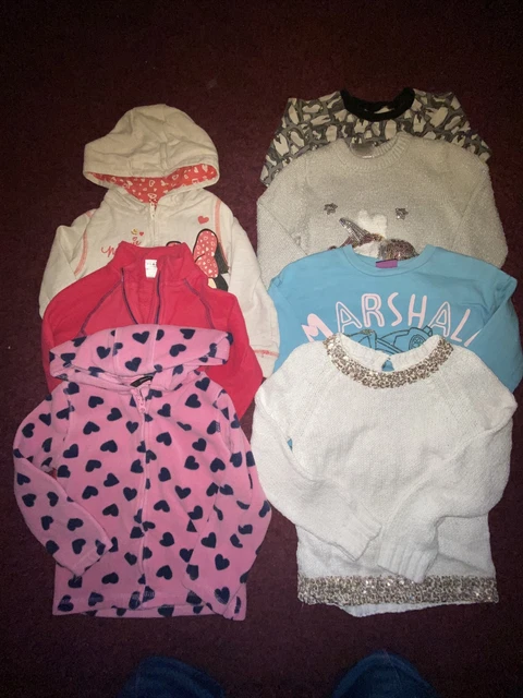 Girls Clothes Bundle Age 3-4 years Hoodie Jacket Jumper Sweatshirt X 7