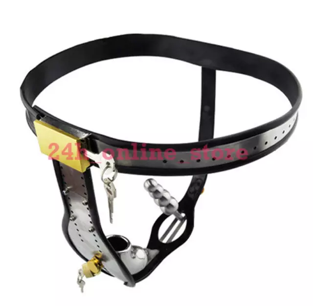 Stainless Steel Male Chastity Belt device Fully adjustable waist For Party Hot