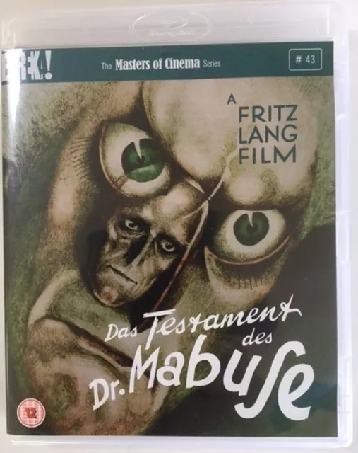 The Testament of Dr Mabuse Blu ray + DVD Fritz Lang Eureka Masters of Cinema