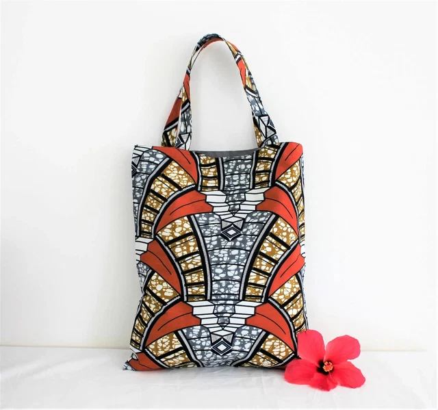 Tote Bag Wax Imprimé Multicolore - Coton/polyester - Femme - Grand