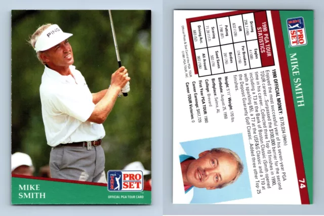 Mike Smith #74 PGA Tour 1991 Pro Set  Rookie RC Trading Card