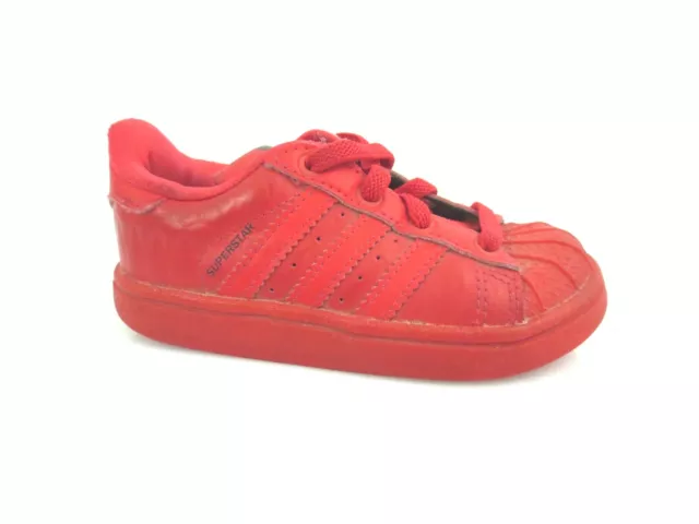 adidas Originals Unisex Child Superstar Sneaker Triple Red Shoes US 7K [B13]