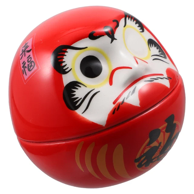 3 Pcs Dharma Eggs Ceramics Child Japanese Daruma Tumbler Hariko Figure