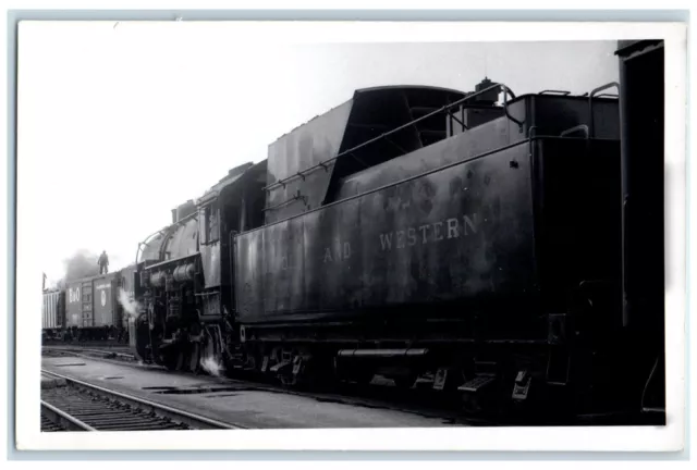 c1950's Norfolk & Western Railroad Locomotive Train RPPC Photo Postcard