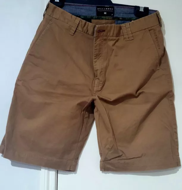 Billabong Shorts, Boys Brown Cotton Blend Shorts; Size 16. Pockets. Like New