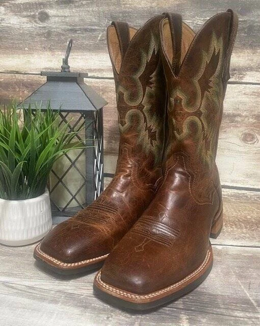 NEW ARIAT MENS Tombstone Square Toe Cowboy Boot 10010285 Weathered