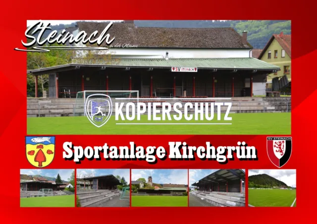 Sportanlage Kirchgrün Steinach Stadionpostkarte SV Steinach