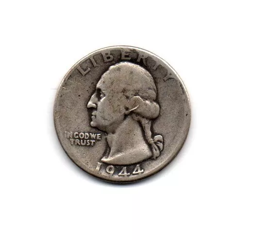 QUARTER DOLLAR WASHINGTON 1944 STATI UNITI Moneta 1/4 Quarto di Dollaro