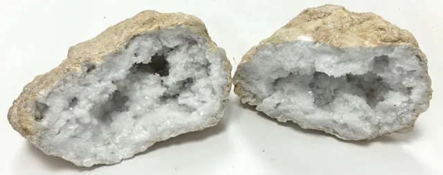 FM0356 Fipro Minerals Geode Quarz Kristall Druse Marokko Glücksgeode Paar 2937g