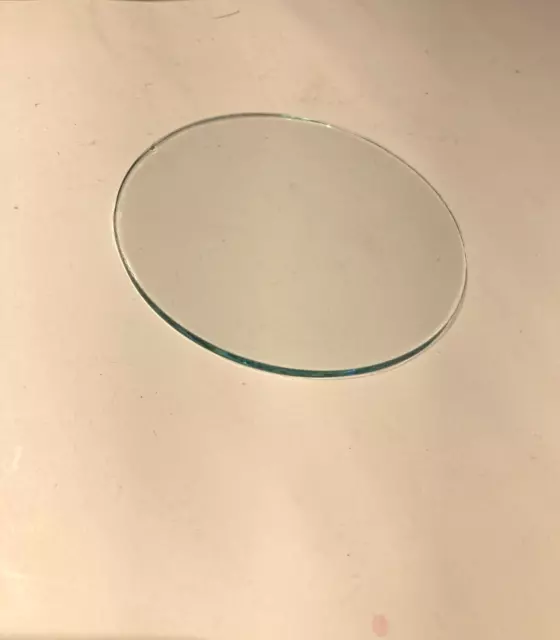 FLAT Round Clock or Craft Glass 4 13/16" Diameter 1/8" Thick, Precision Cut Edge