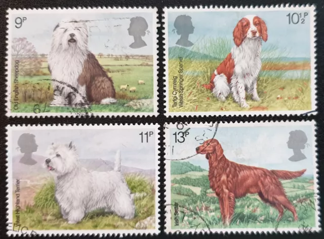 DUZIK S: GB QEII 1979 "Dogs" Complete Set SG1075-1078 Used (Nos4234)**