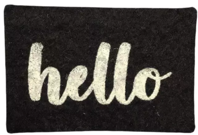 Maison de Poupées Hello Noir Bain Tapis Miniature Salle Accessoire 1:12 Échelle