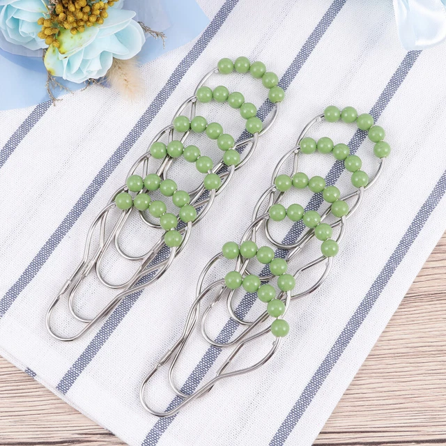 12 pz anelli per tende in acciaio inox ganci per tende palla in plastica