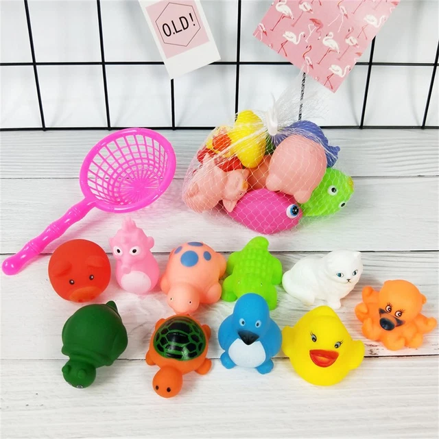 Child Kid Toddler Animals Bath Toy Fishing Net Floating Toys Animal Tub Toys
