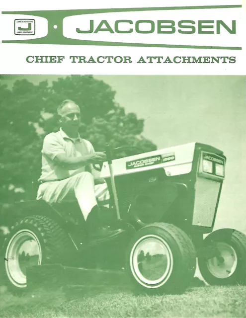 Lawn Tractor Brochure - Jacobsen - Chief Tractor Attachments -c1967 (LG325)