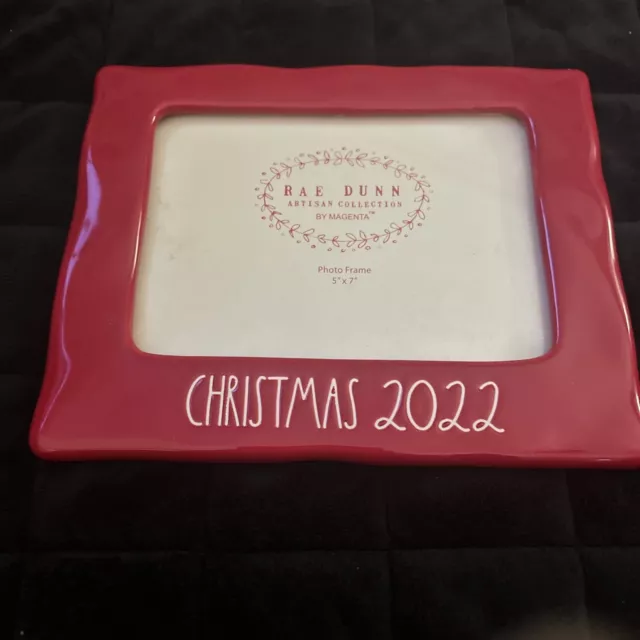 Rae Dunn red Christmas 2022 4x6 photo frame NEW