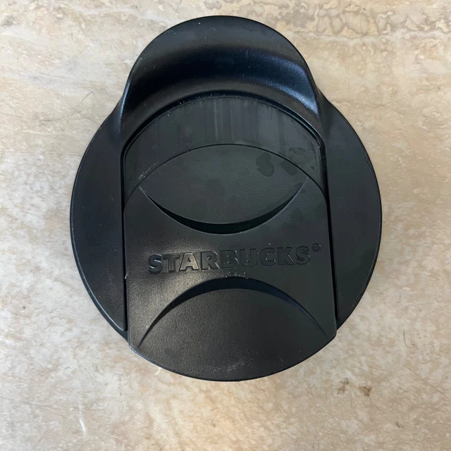 STARBUCKS CERAMIC TRAVEL Tumbler REPLACEMENT LID 10/12/16 oz Black