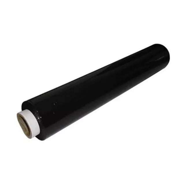 1 Roll Black Pallet Shrink Wrap Stretch Cling Film Strong Rolls 400mm x 250m