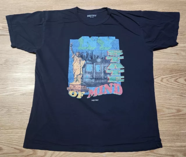 Nas New York State Of Mind HSTRY Graphic Rap T Shirt Size XL