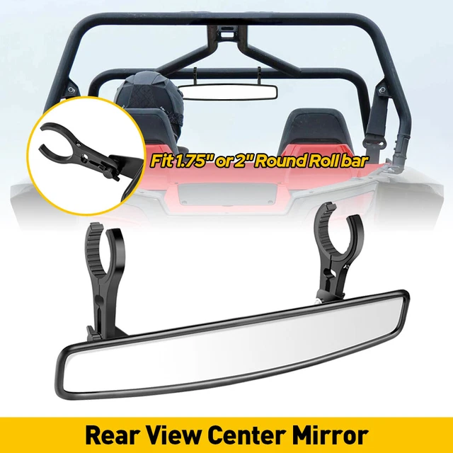 Rear View Center Mirror Round Roll Bar Polaris For RZR 800 Ranger XP 900 1000