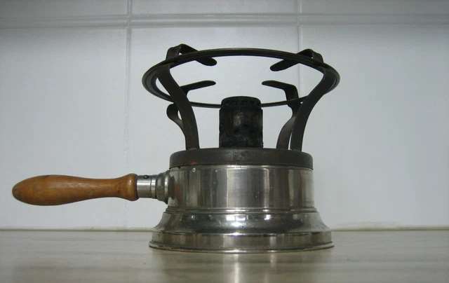 Ancien Réchaud Inexplosible A Alcool « Pigeon » Grand Prix 1902. État : Très bon état - Collection
