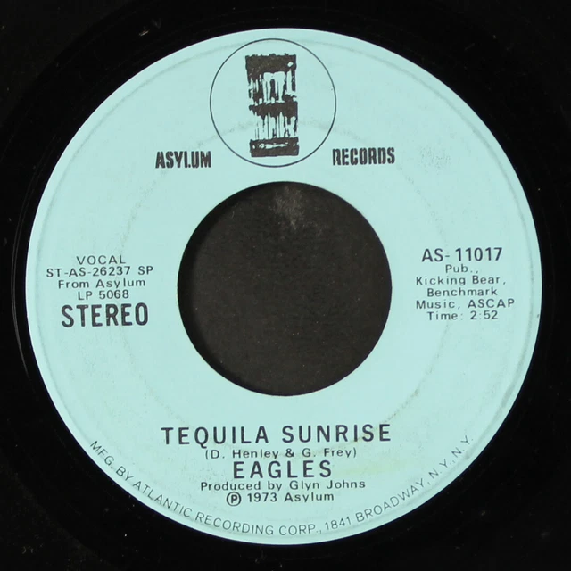 EAGLES TEQUILA sunrise / mono ASYLUM 7" simple 45 tr/min EUR 10,86